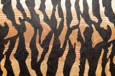 Kaplan çizgili desen arka plan ile kumaş