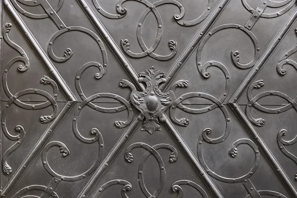 古い金属製のドアの背景テクスチャ — ストック写真