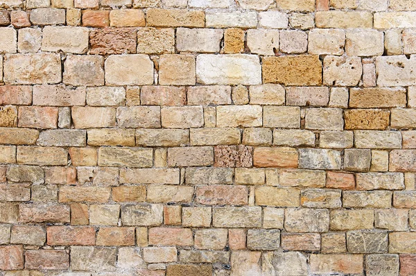 Parede de pedra bege velha textura de fundo — Fotografia de Stock