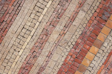 Tuğla ve taş duvar arka plan dokusu