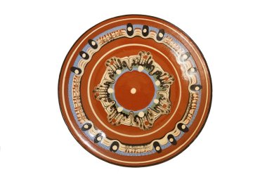 Beyaz bir arka plan üzerinde izole etnik plaka