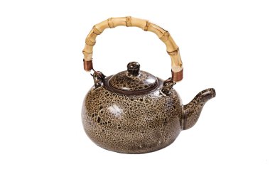 Beyaz arka plan üzerinde izole Doğu çaydanlık