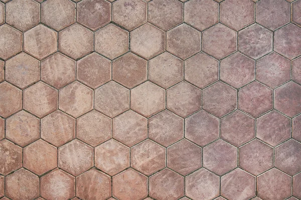 Vieille pierre rouge pavement texture de fond — Photo