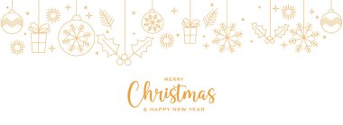 Mutlu Noeller ve mutlu yıllar Noel mektupları, hediye kutuları, ağ, pankart, tebrik kartı, şablon tasarımı için Noel unsuru