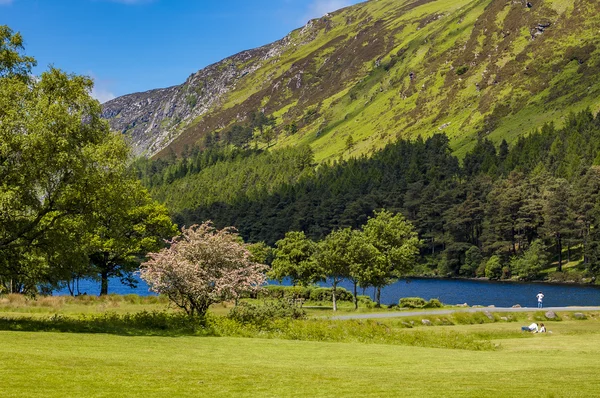 Upper lake in Glendalough, Ierland — Stockfoto