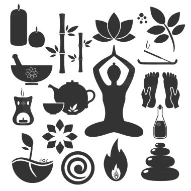 Set ayurveda simgeler
