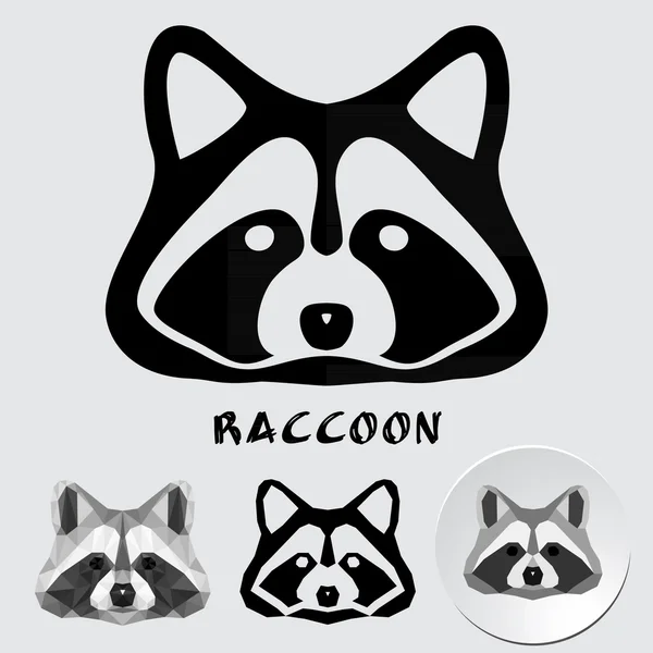 Logo of a raccoon face — Stock Vector