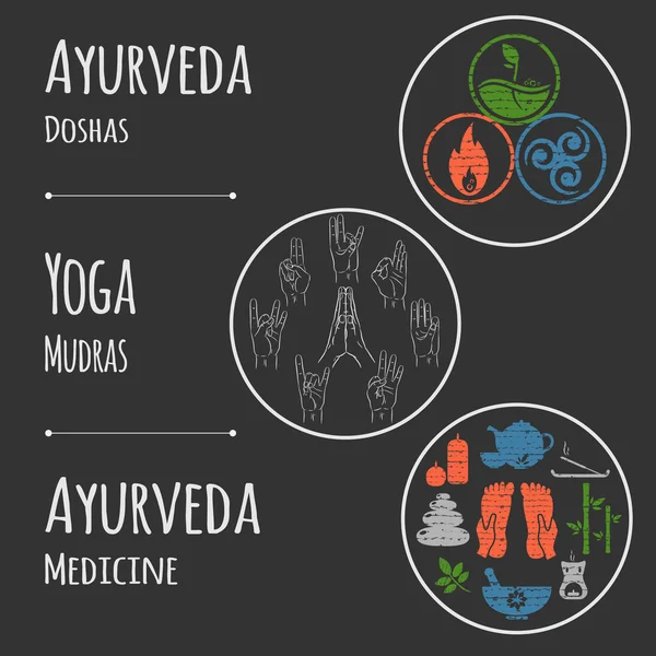 Ayurveda ilustração vetorial — Vetor de Stock