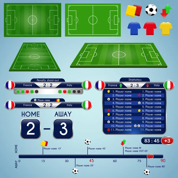Spor Programı için Yayın Grafikleri. Futbol maçı istatistikleri