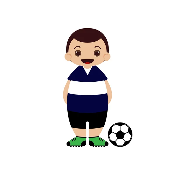 Cartoon voetbal speler vectorillustratie — Stockvector