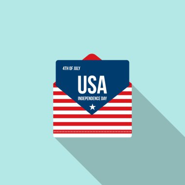 Bağımsızlık günü mektup düz simge vektör tasarlamak