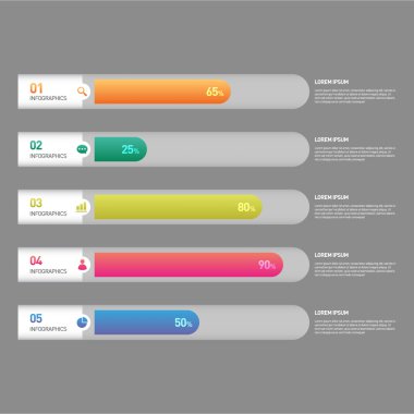 Infographic banner şablon tasarım öğesi vektör çizim