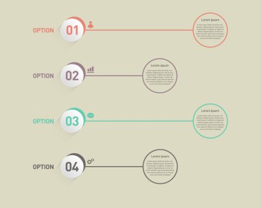 Infographic banner şablon tasarım öğesi vektör çizim