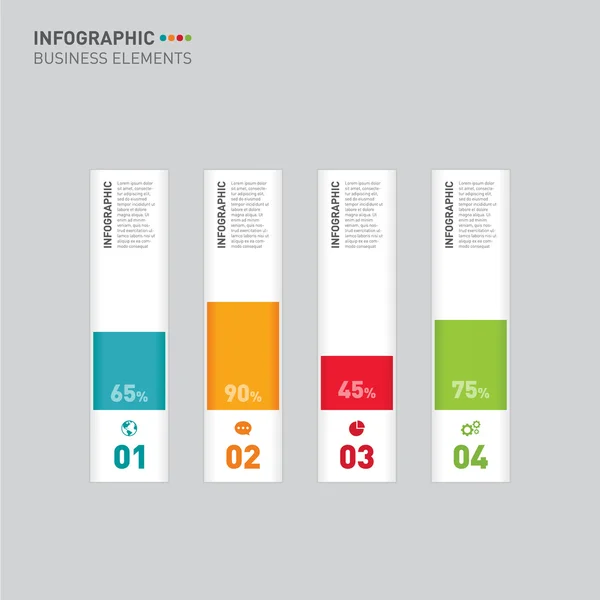 Infografika transparent szablonu projektowania element ilustracja wektorowa — Wektor stockowy