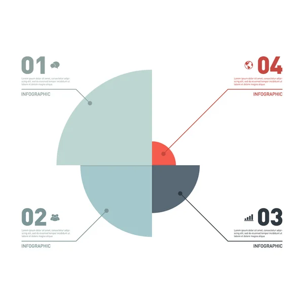 Infográfico modelo de banner de negócios elemento de design ilustração vetorial — Vetor de Stock