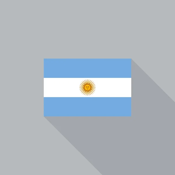Bandera Argentina diseño plano vector ilustración — Vector de stock