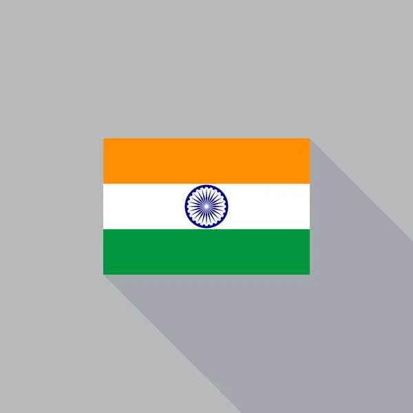 印度国旗平面设计矢量图 — 图库矢量图片