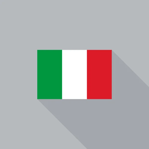 Italien flagge flach design vektor illustration — Stockvektor