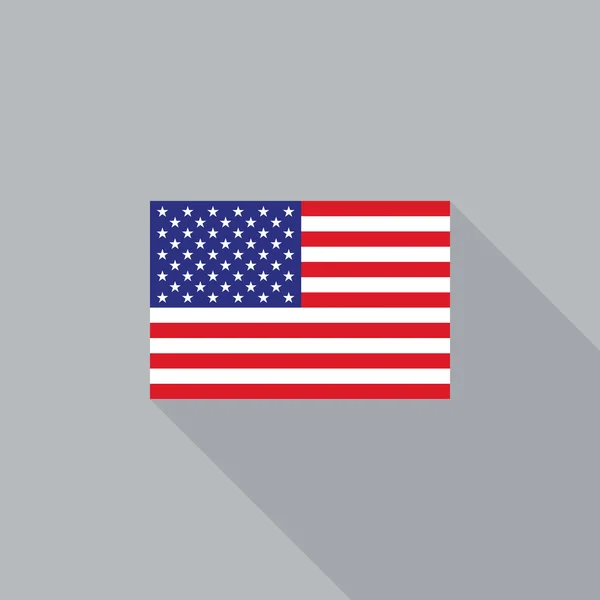 Drapeau des États-Unis illustration vectorielle design plat — Image vectorielle