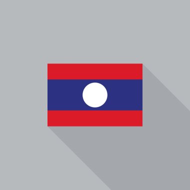 Laos bayrağı düz tasarlamak vektör