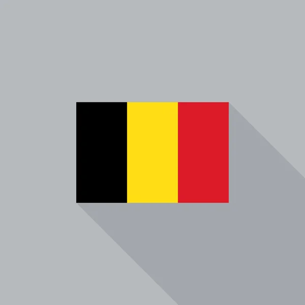 Belgien flagga platt design vektor illustration — Stock vektor