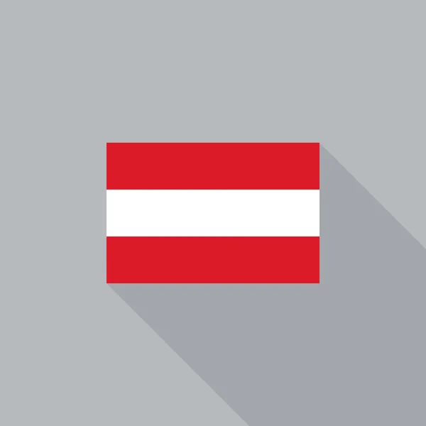 Österreich Flagge flaches Design Vektor Illustration — Stockvektor