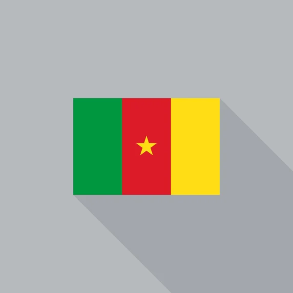 Kameruns flagga platt design vektor illustration — Stock vektor
