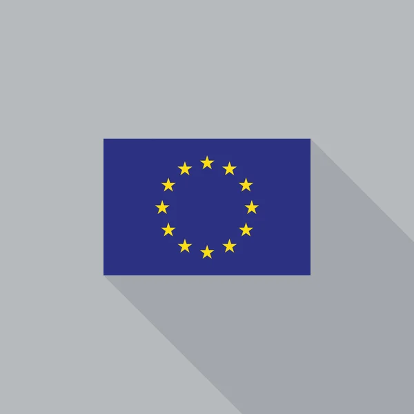 Europäische Union Flagge flaches Design Vektor Illustration — Stockvektor