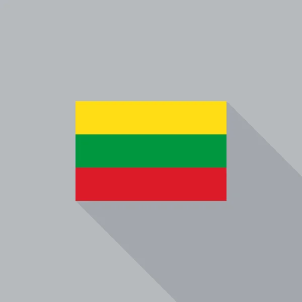 Прапор Литви плоский дизайн Векторні ілюстрації — стоковий вектор