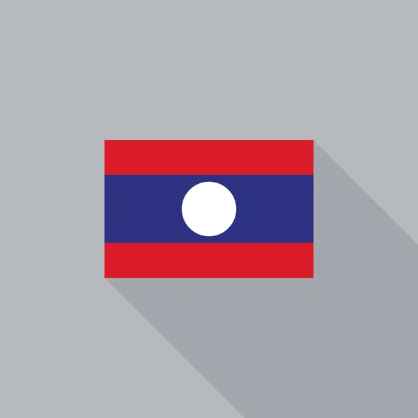 Laos flaga ilustracja wektorowa Płaska konstrukcja — Wektor stockowy