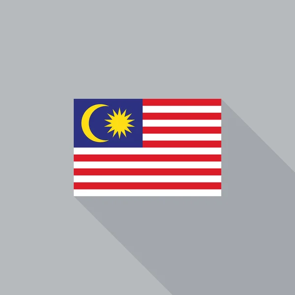 Malaysia flagga platt design vektor illustration — Stock vektor