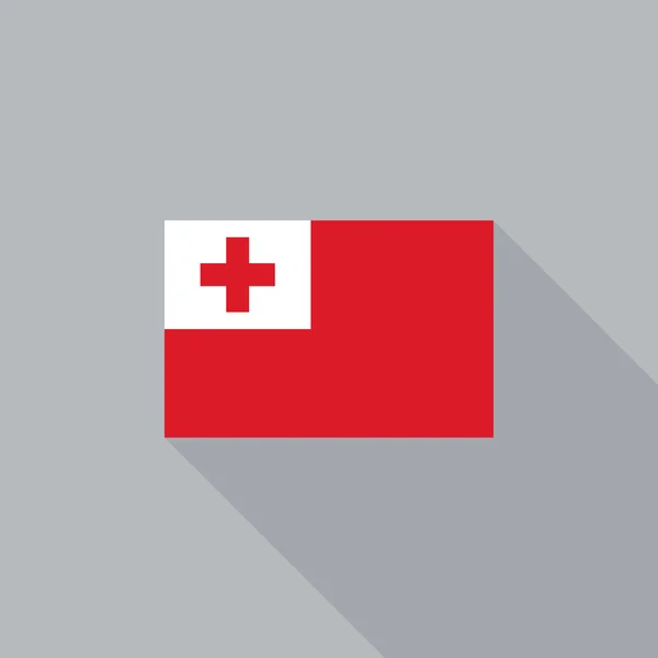 Tonga bandera plana diseño vector ilustración — Vector de stock