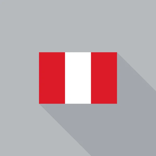 Peru bandeira desenho plano vetor ilustração — Vetor de Stock