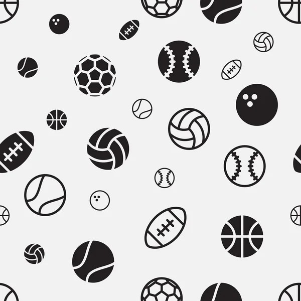 Stock vector sport ball seamless pattern texture background — Stock Vector