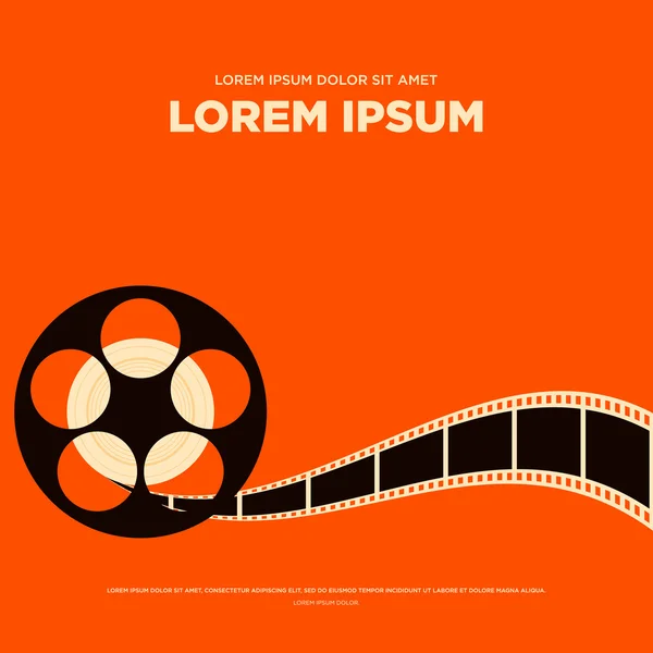 Film film makara şeridi VINTAGE poster vektör çizim
