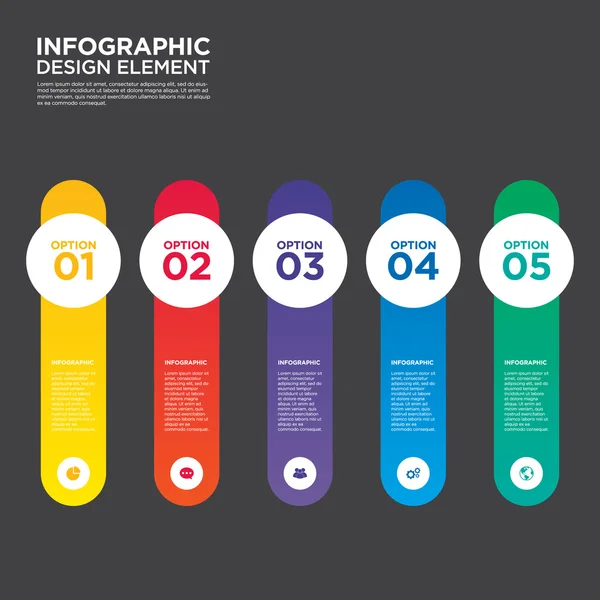 Infographic business report template layout design element vector — Stock Vector