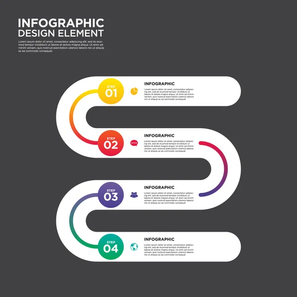 Infografik Geschäftsbericht Vorlage Layout Design Element Vektor — Stockvektor