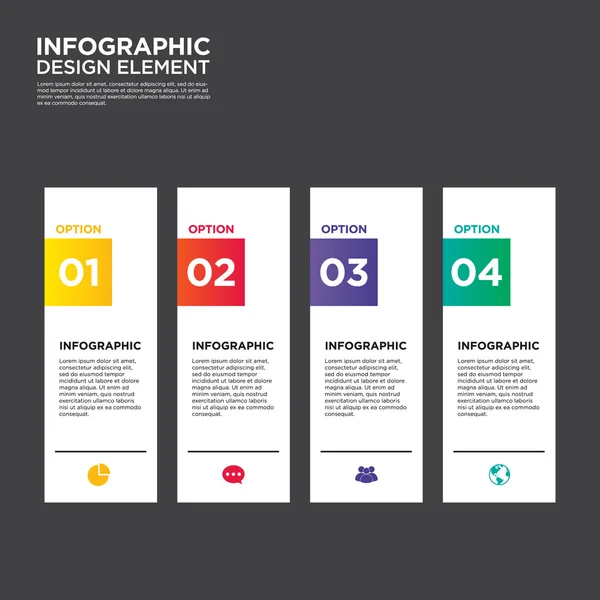 Infografía informe de negocio plantilla diseño elemento vector — Vector de stock