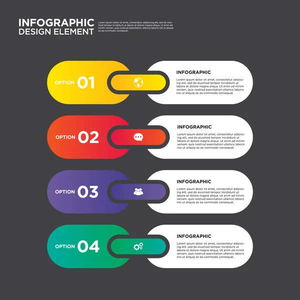 Infographie business report template layout design element vector — Image vectorielle