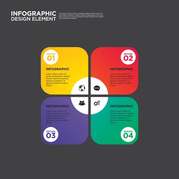 Infografik Geschäftsbericht Vorlage Layout Design Element Vektor — Stockvektor