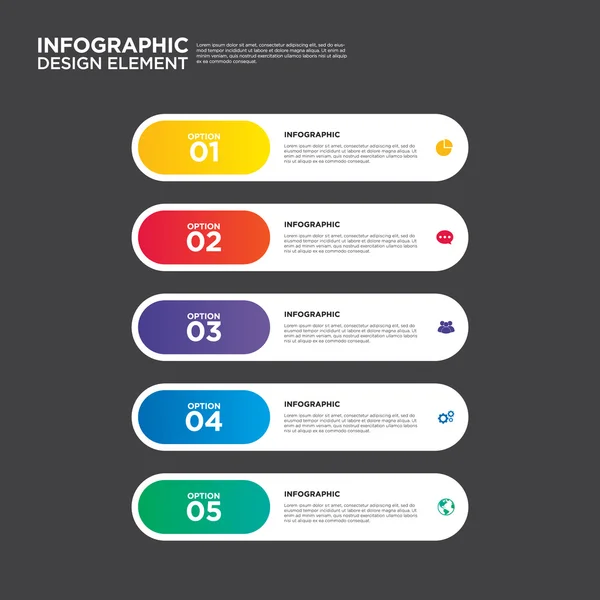 Infografía informe de negocio diseño elemento vector ilustración — Archivo Imágenes Vectoriales