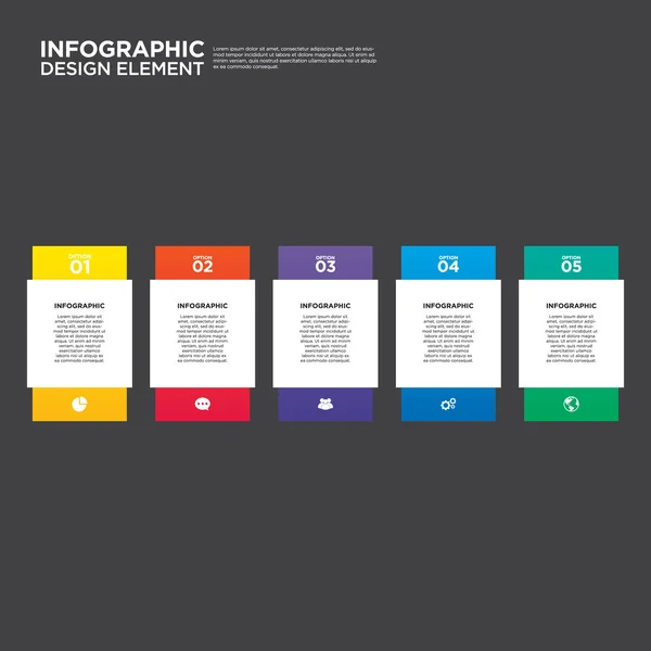 Infografía informe de negocio diseño elemento vector ilustración — Vector de stock