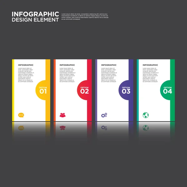 Infographic business rapport layout design element vektorillustration — Stock vektor