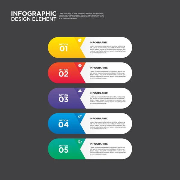 Infografik Geschäftsbericht Layout Design Element Vektor Illustration — Stockvektor