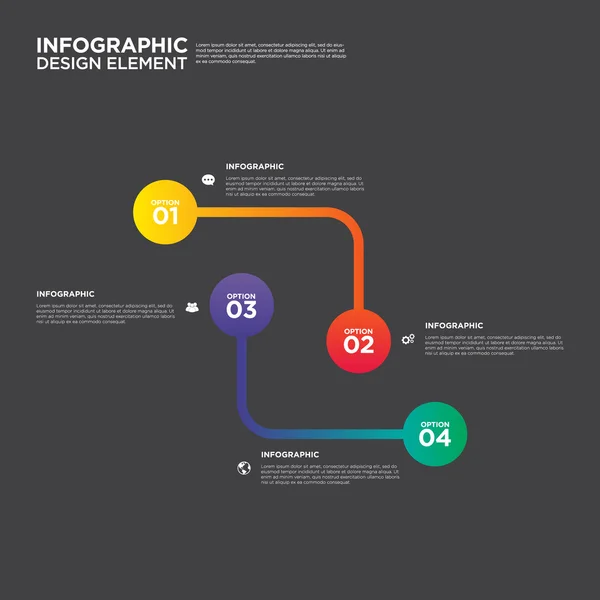 Infografía informe de negocio diseño elemento vector ilustración — Vector de stock