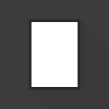 Boş resim çerçevesi, boş duvar vektör çizim