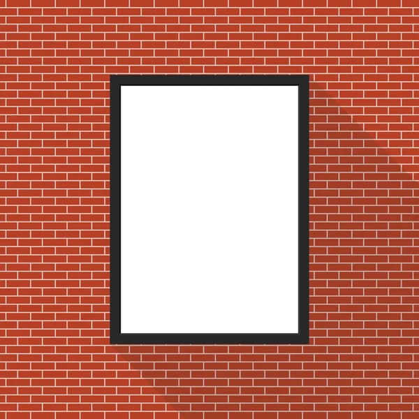 空白の図枠、レンガ壁ベクトル図 — ストックベクタ