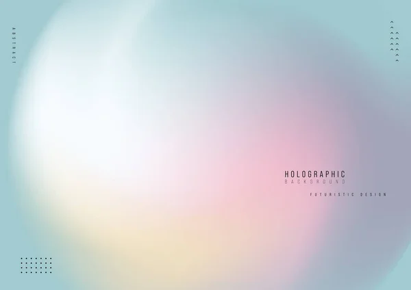 Holographic Poster Background Futuristic Modern Style Pastel Gradient Mesh Design — Stockový vektor