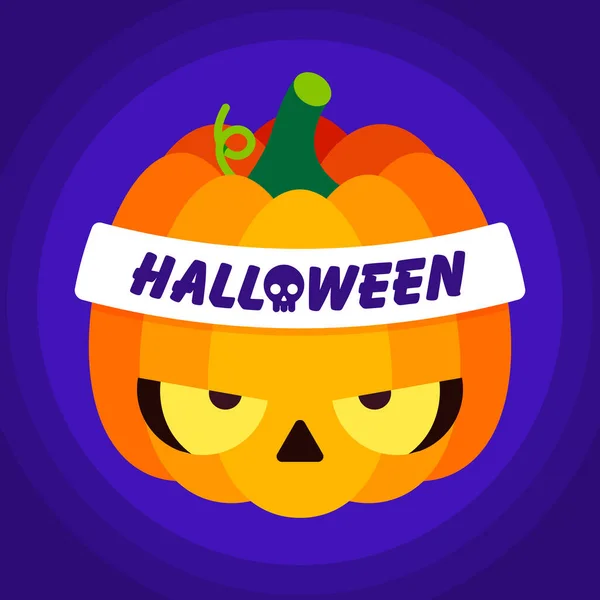 Happy Halloween Party Vorlage Design Hintergrund Dekorativ Mit Niedlichen Kürbis — Stockvektor