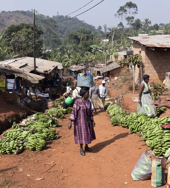 Местный рынок Камеруна — стоковое фото